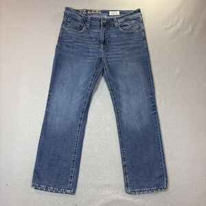 TK Axel Jeans Mens 36x32 Blue Slim Boot Stretch Denim Western Pocket Mid Rise